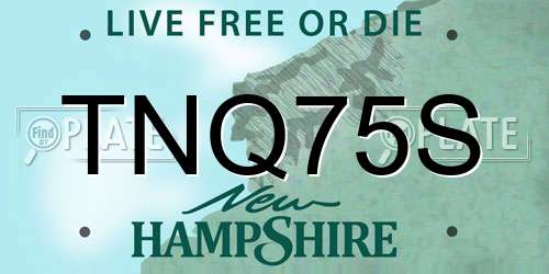 TNQ75S New Hampshire License Plate