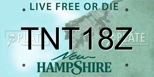 TNT18Z New Hampshire License Plate