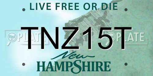 TNZ15T New Hampshire License Plate
