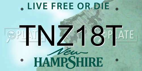 TNZ18T New Hampshire License Plate