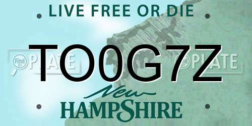 TO0G7Z New Hampshire License Plate