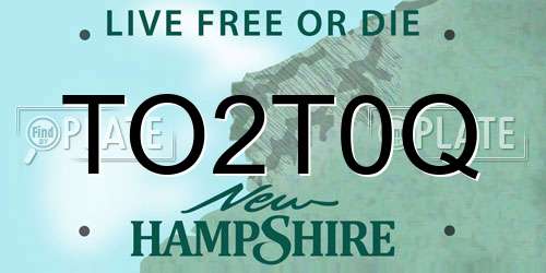 TO2T0Q New Hampshire License Plate