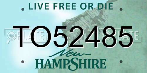 TO52485 New Hampshire License Plate