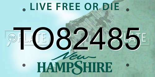 TO82485 New Hampshire License Plate