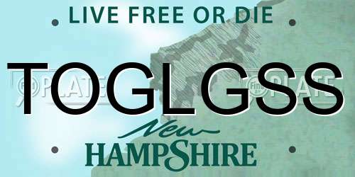 TOGLGSS New Hampshire License Plate