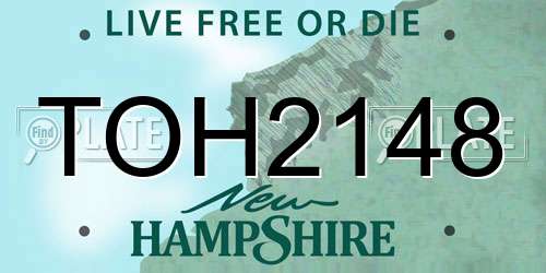 TOH2148 New Hampshire License Plate