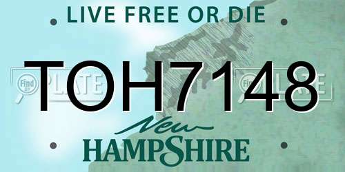 TOH7148 New Hampshire License Plate
