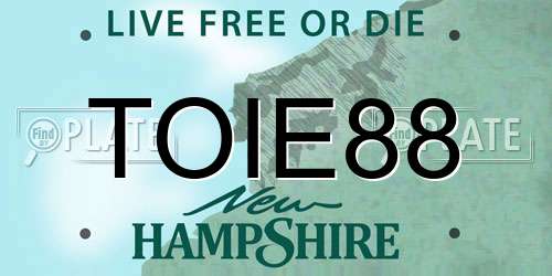 TOIE88 New Hampshire License Plate