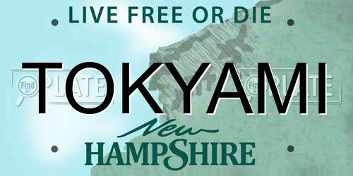 TOKYAMI New Hampshire License Plate