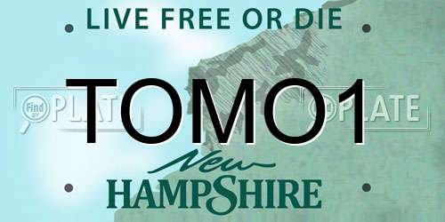 TOMO1 New Hampshire License Plate