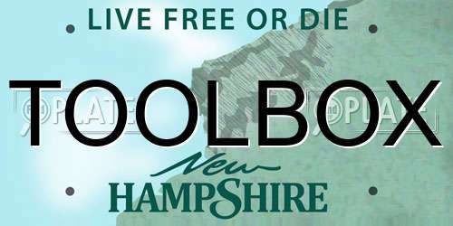 TOOLBOX New Hampshire License Plate