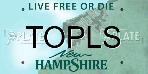 TOPLS New Hampshire License Plate