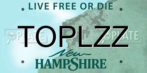 TOPLZZ New Hampshire License Plate