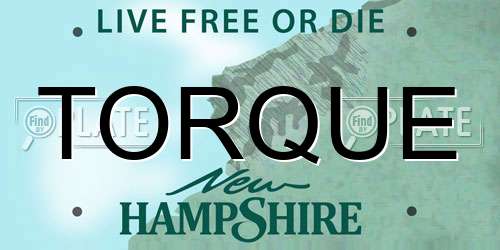 TORQUE New Hampshire License Plate