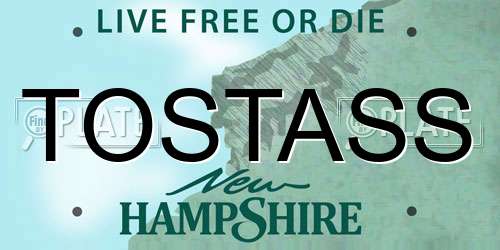 TOSTASS New Hampshire License Plate