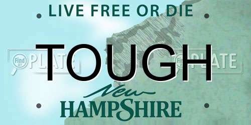 TOUGH New Hampshire License Plate