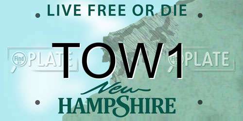 TOW1 New Hampshire License Plate