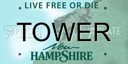 TOWER New Hampshire License Plate