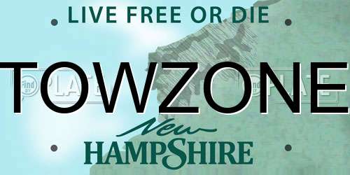 TOWZONE New Hampshire License Plate