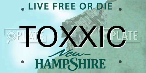 TOXXIC New Hampshire License Plate