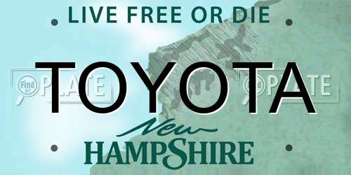 TOYOTA New Hampshire License Plate