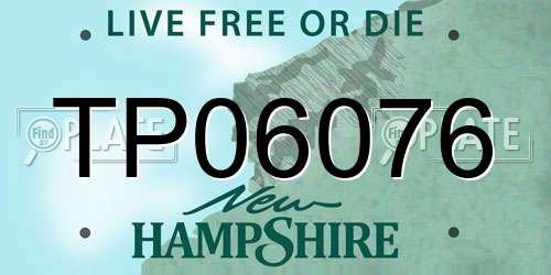 TP06076 New Hampshire License Plate