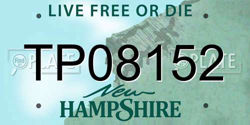 TP08152 New Hampshire License Plate
