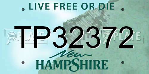 TP32372 New Hampshire License Plate