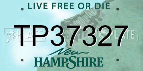 TP37327 New Hampshire License Plate