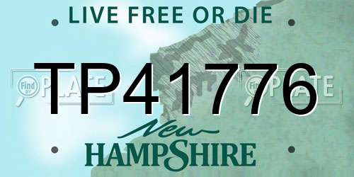 TP41776 New Hampshire License Plate