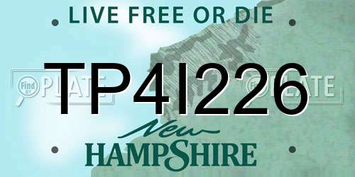 TP4I226 New Hampshire License Plate