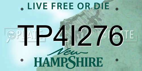 TP4I276 New Hampshire License Plate