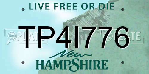 TP4I776 New Hampshire License Plate