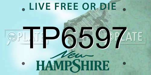 TP6597 New Hampshire License Plate