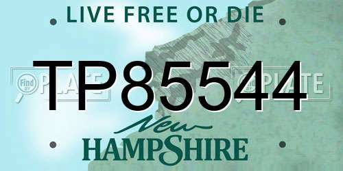 TP85544 New Hampshire License Plate