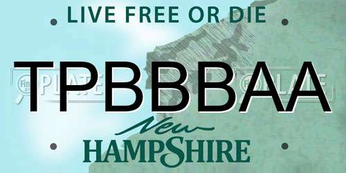 TPBBBAA New Hampshire License Plate