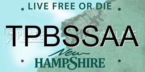 TPBSSAA New Hampshire License Plate