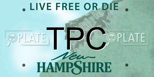TPC New Hampshire License Plate