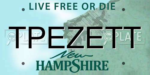 TPEZETT New Hampshire License Plate