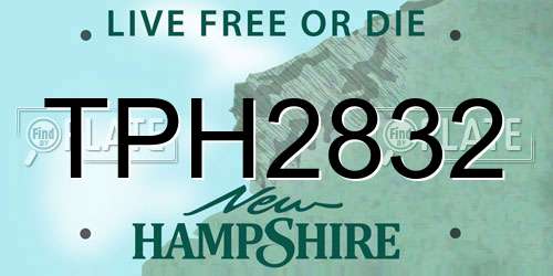 TPH2832 New Hampshire License Plate