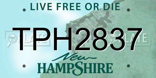 TPH2837 New Hampshire License Plate