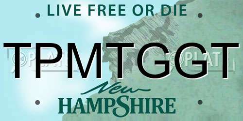 TPMTGGT New Hampshire License Plate