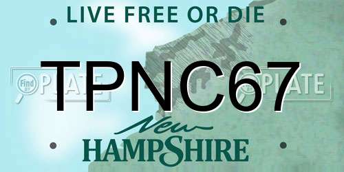 TPNC67 New Hampshire License Plate