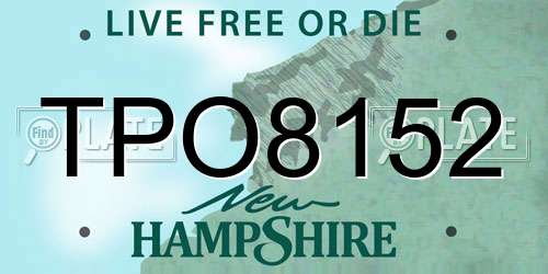 TPO8152 New Hampshire License Plate