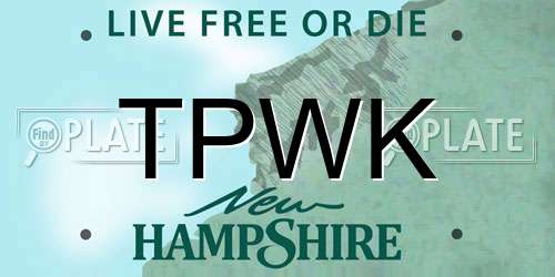 TPWK New Hampshire License Plate