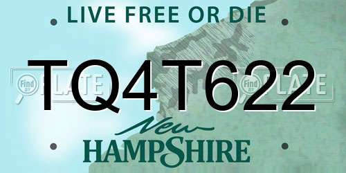 TQ4T622 New Hampshire License Plate