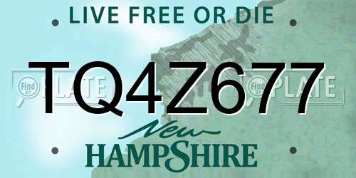 TQ4Z677 New Hampshire License Plate