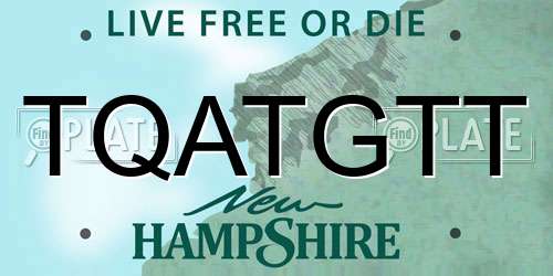 TQATGTT New Hampshire License Plate