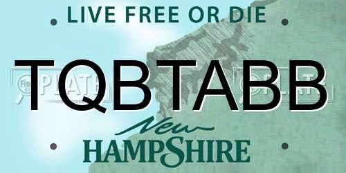 TQBTABB New Hampshire License Plate