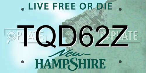 TQD62Z New Hampshire License Plate